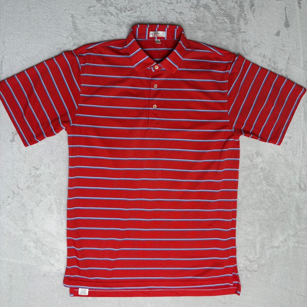 Peter Millar Summer Comfort Polyester Golf Polo L older made Korea nice buttons